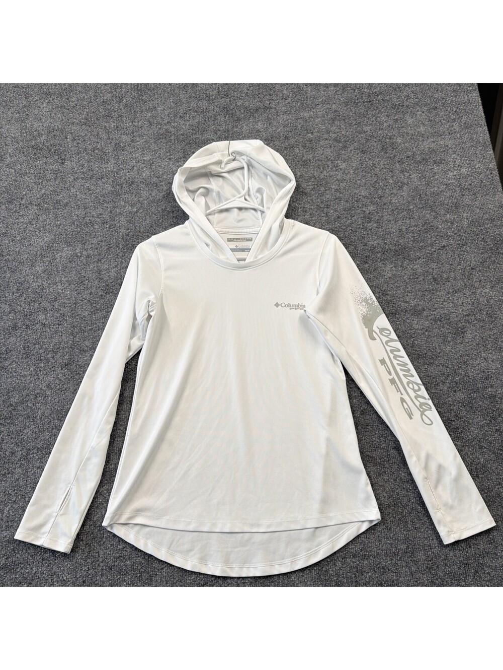 Columbia Pfg Sportswear XS Omni Shade Sun Protection White Long Sleeve